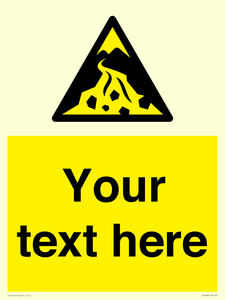 Custom Warning: Debris flow zone